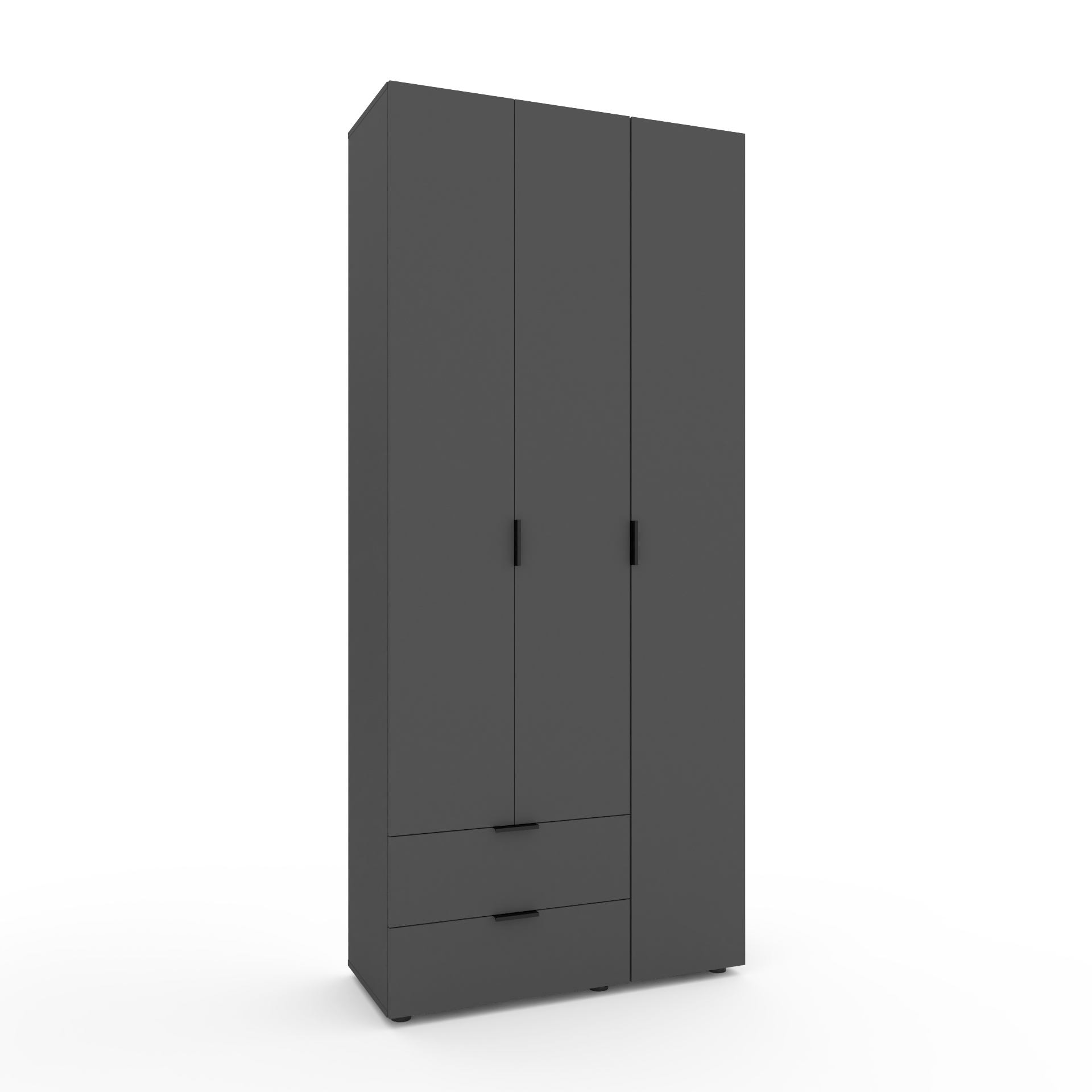 Тридверна розпашна шафа MA013LA 1000/420/2300 мм., колір антрацит