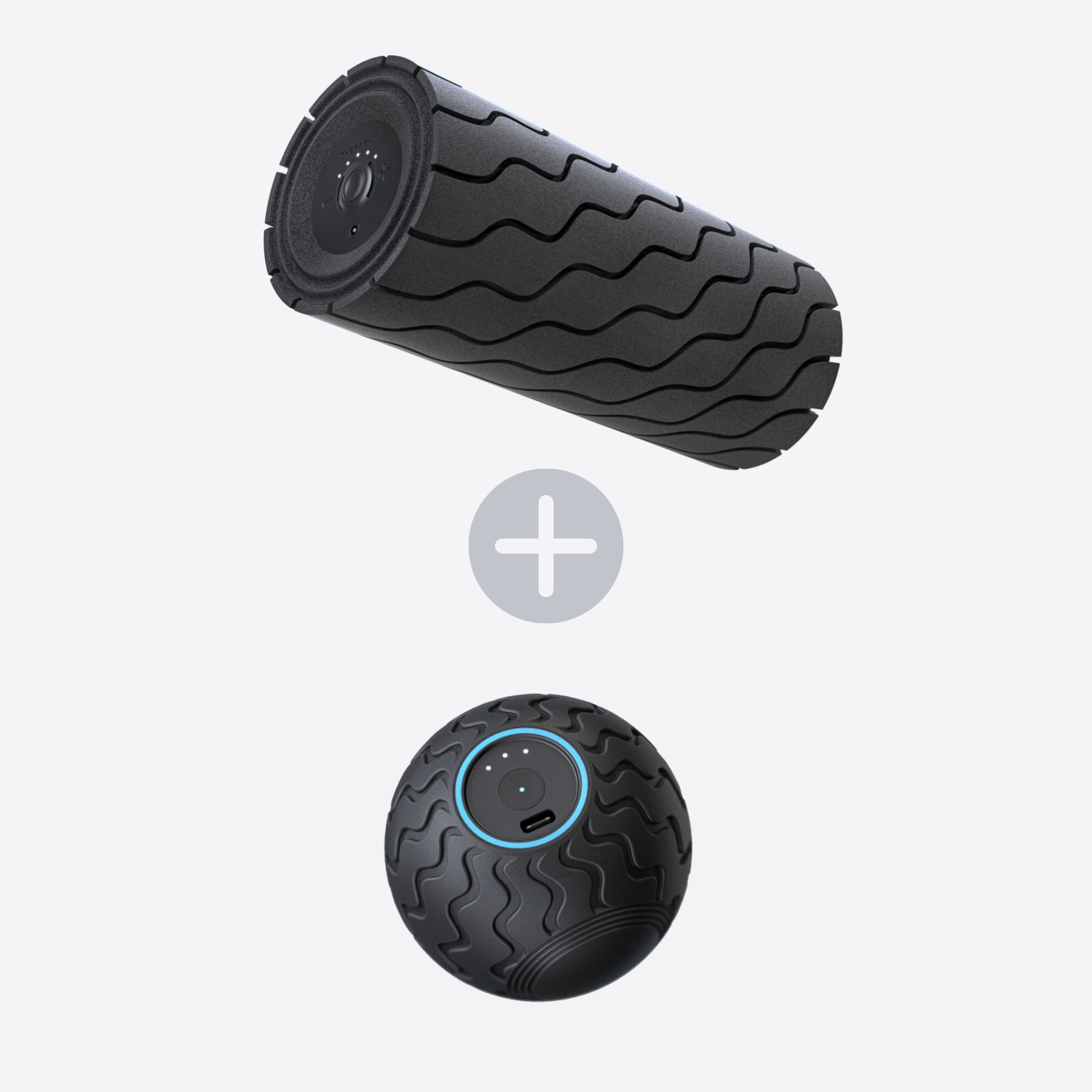 Комплект Масажний циліндр Theragun Wave Roller + Вібруючий масажний м'яч Theragun Wave Solo