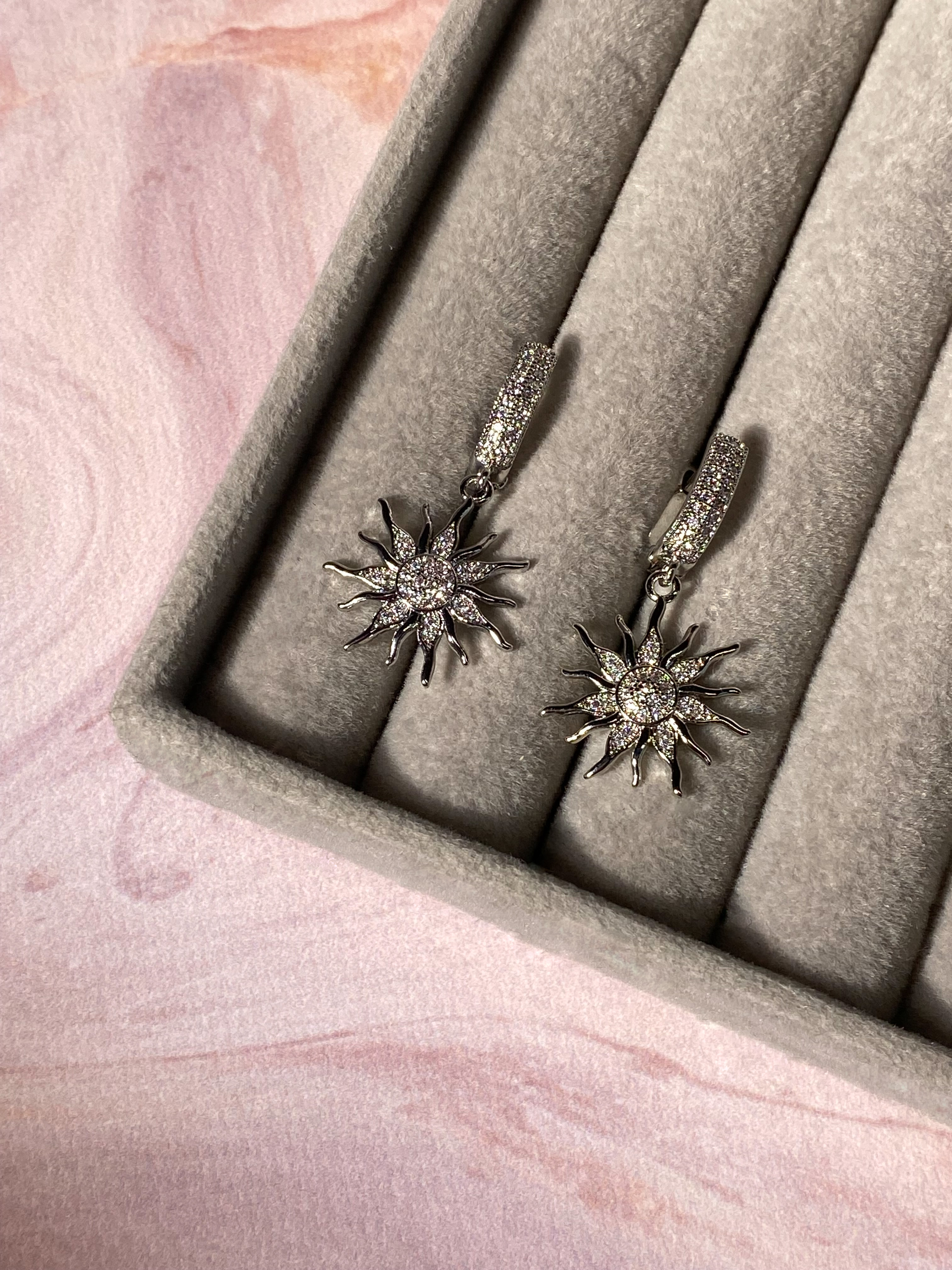 Сережки-підвіски Сонце