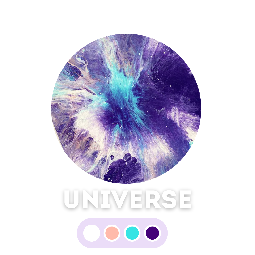 Набір для створення картини fluid art box палітра Universe