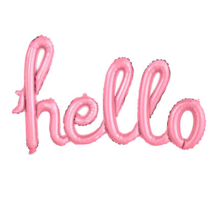 Фольгована рожева куля "hello"