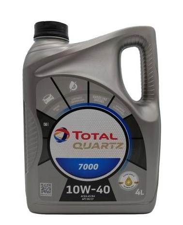 Моторна олива 10W40 моторна TOTAL QUARTZ 7000, 4л.