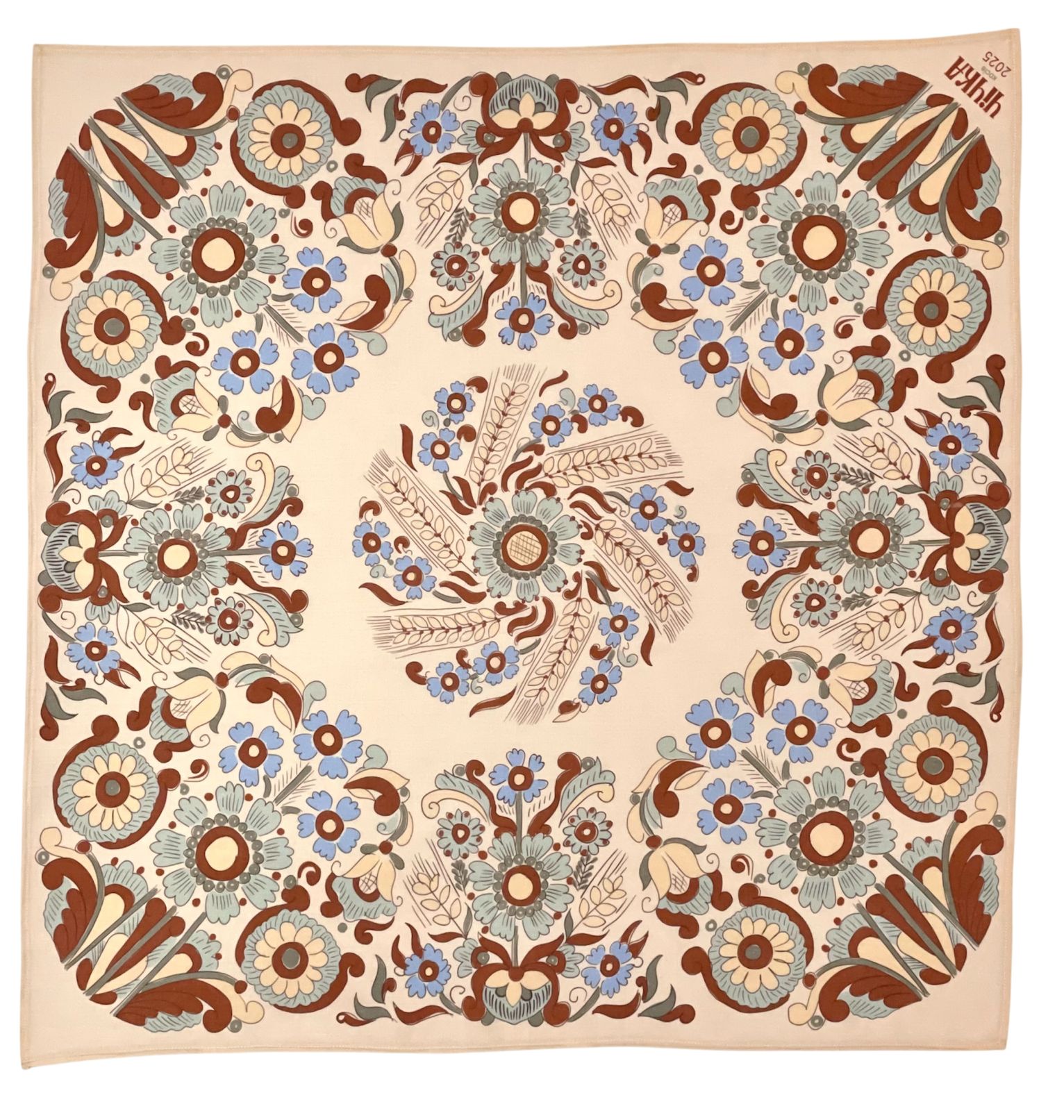 Хустка з колосками, 90*90 см