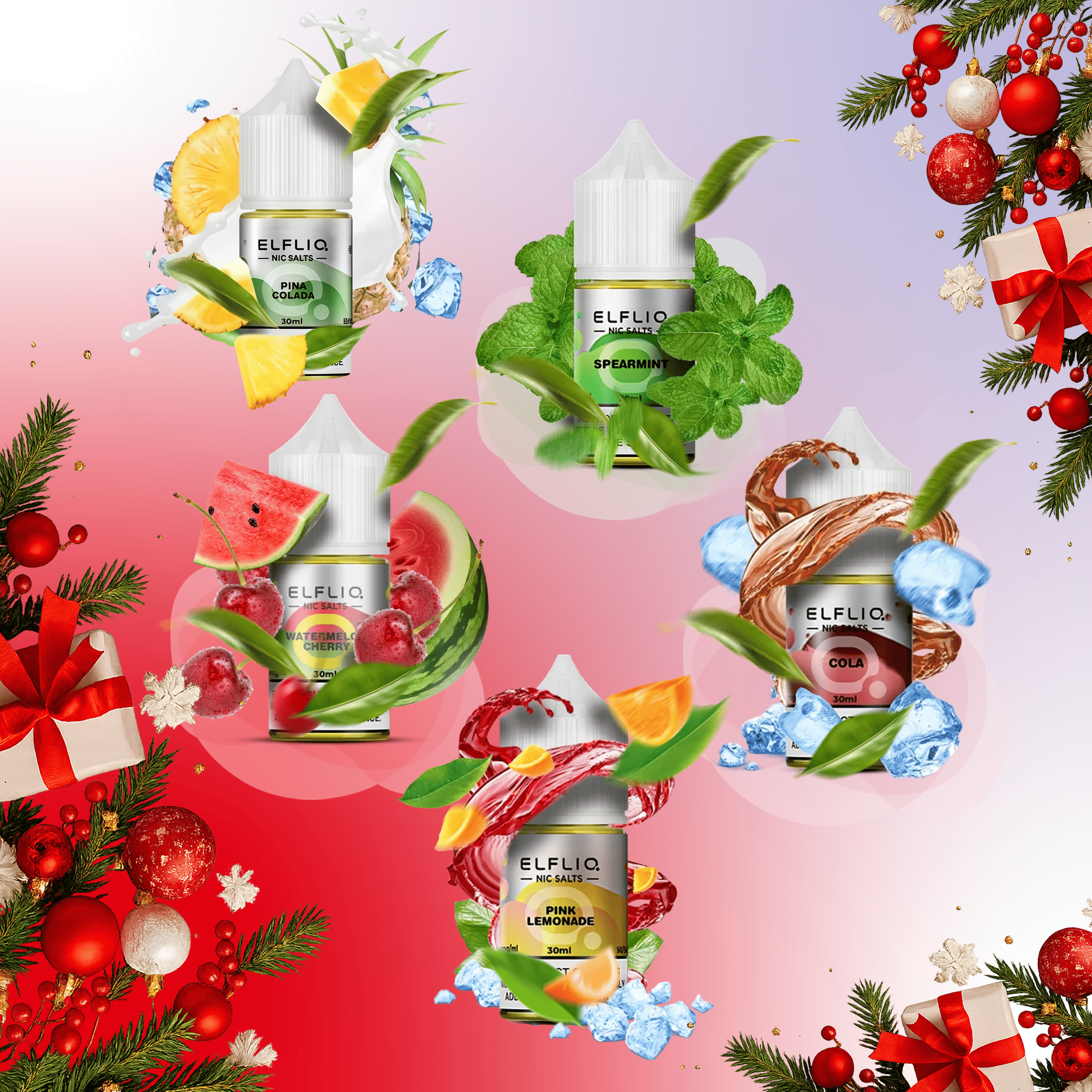 Новорічний Акційний Набір ELF LIQ 30ml 5 шт 🎁🎄