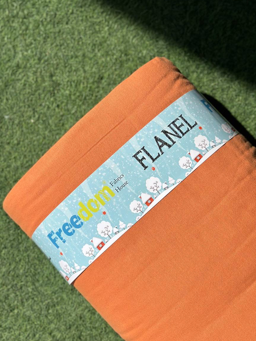 Постільний комплект Фланель преміум Терракот однотон