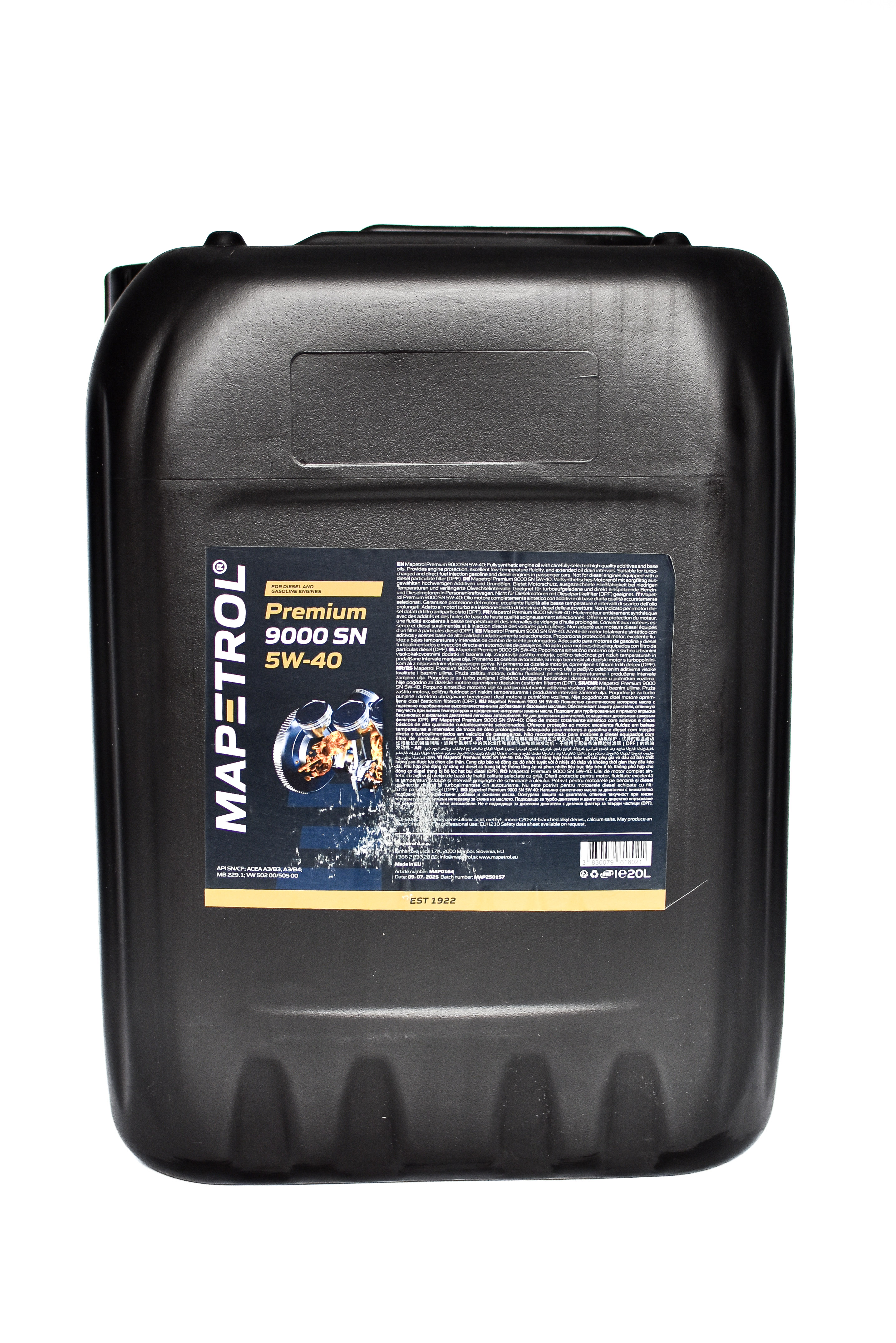 Олива моторна MAPETROL PREMIUM 9000 SN 5W-40 20L
