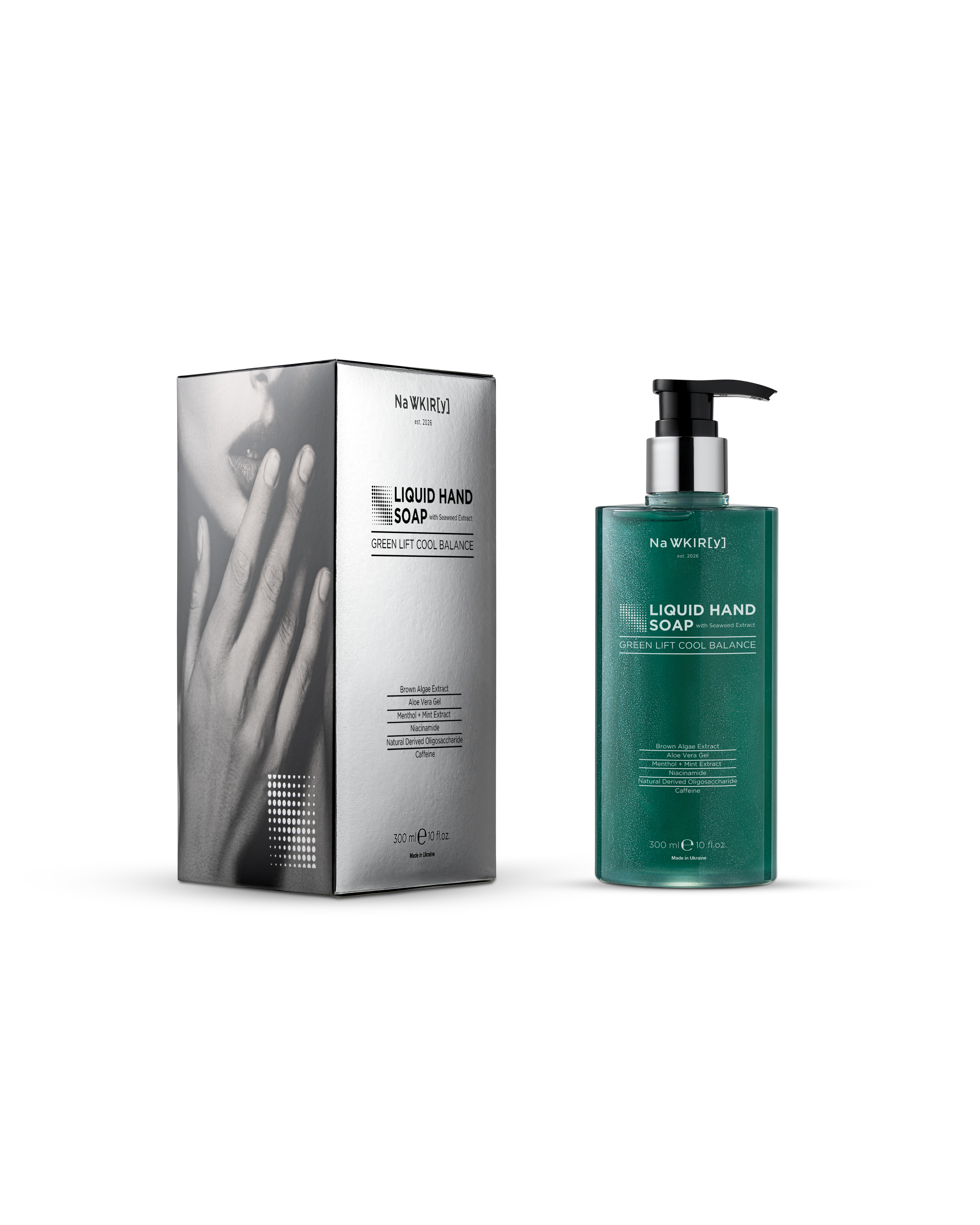 Liquid Hand Soap with Seaweed Extract  Рідке мило для рук NA WKIRY