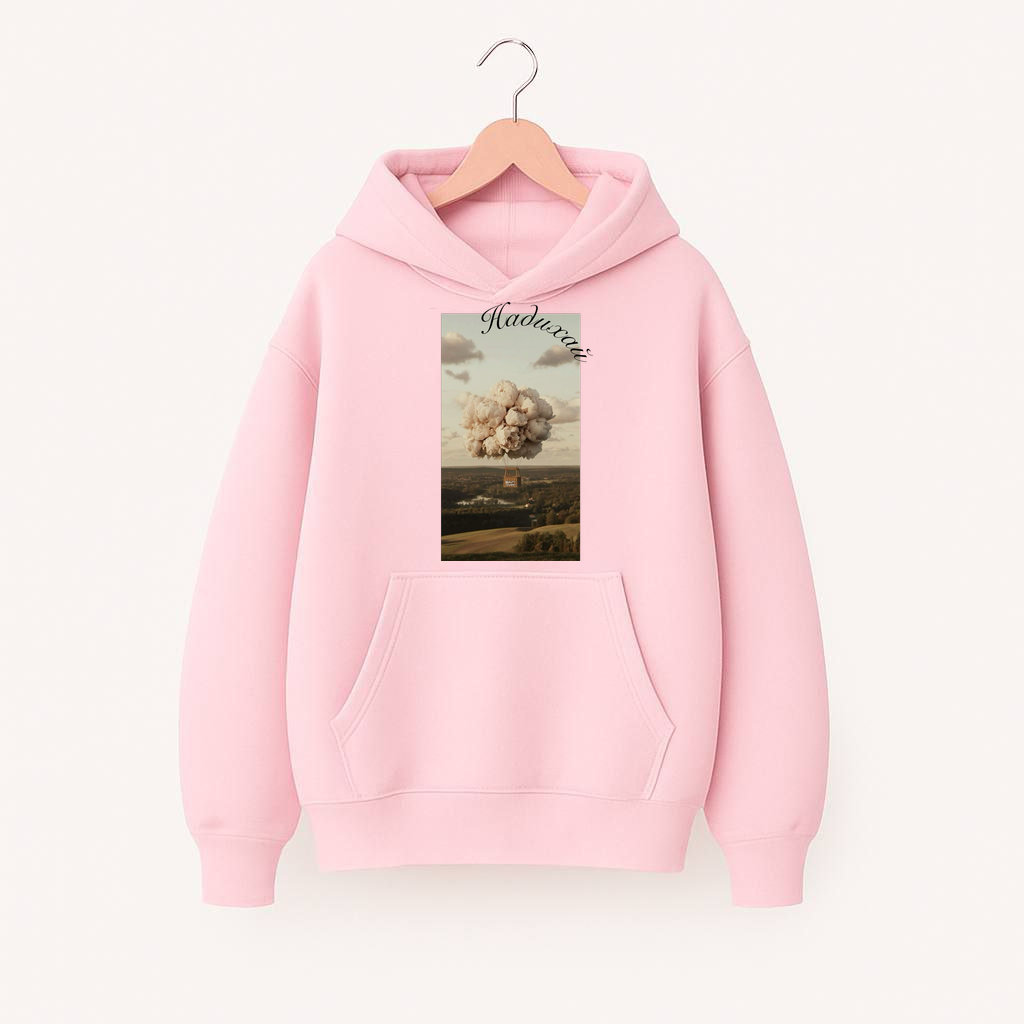 ХУДІ  ОВЕРСАЙЗ РОЖЕВИЙ  З ПРИНТОМ 