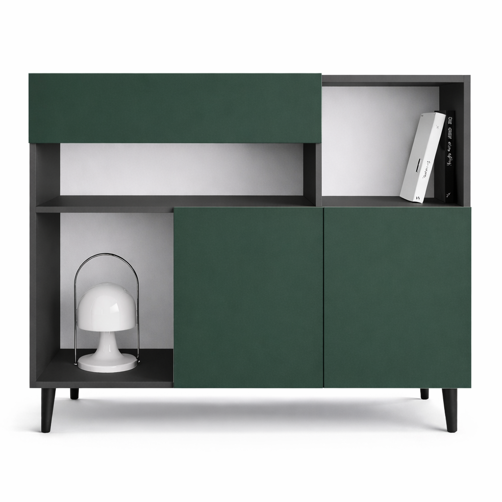 Комод з шухлядою та двома секціями з дверцятами