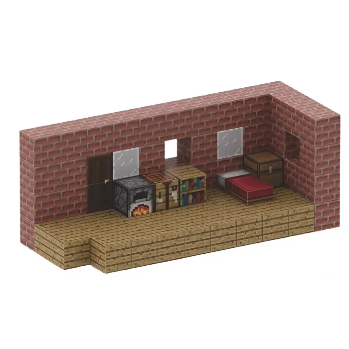 Затишний Цегляний Будинок 80 дет. | Дитячій магнітний конструктор в стилі Minecraft