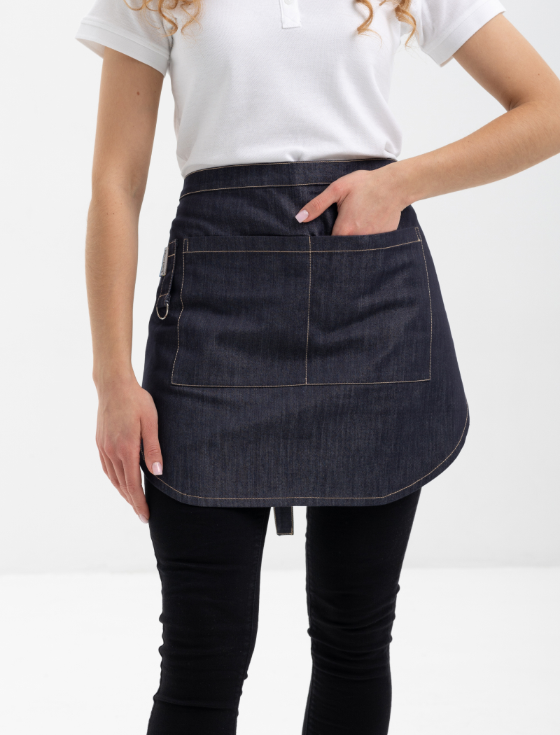 APRON SHORT / DENIM ROUND