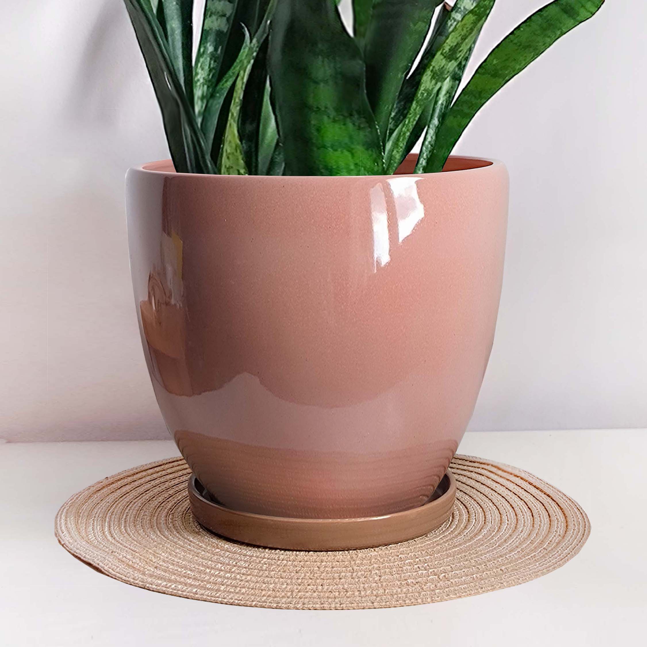 Горщик для квітів керамічний Конус 5 л Таупе p006