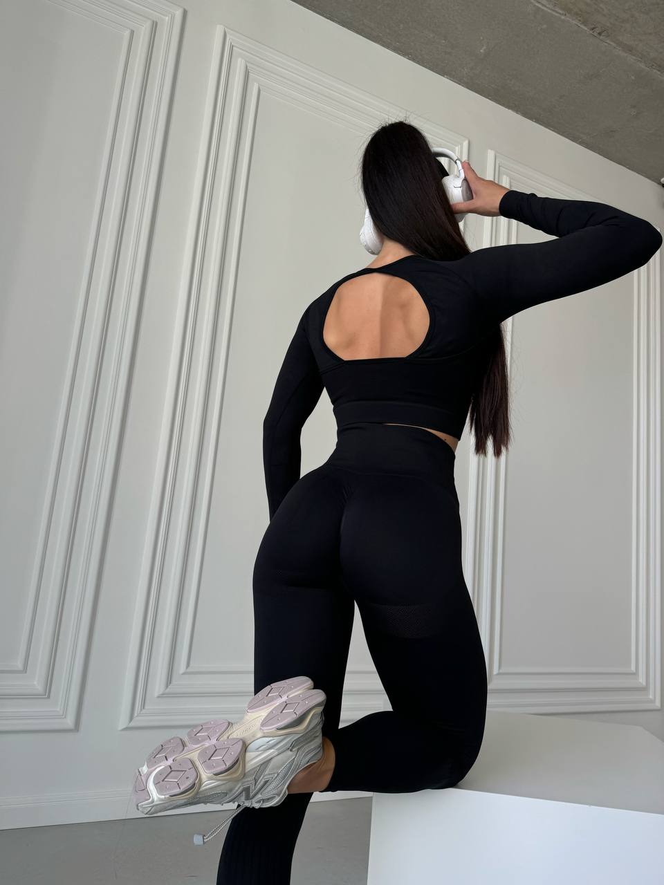 Комплект рашгард із відкритою спиною та легінси із Пуш ап