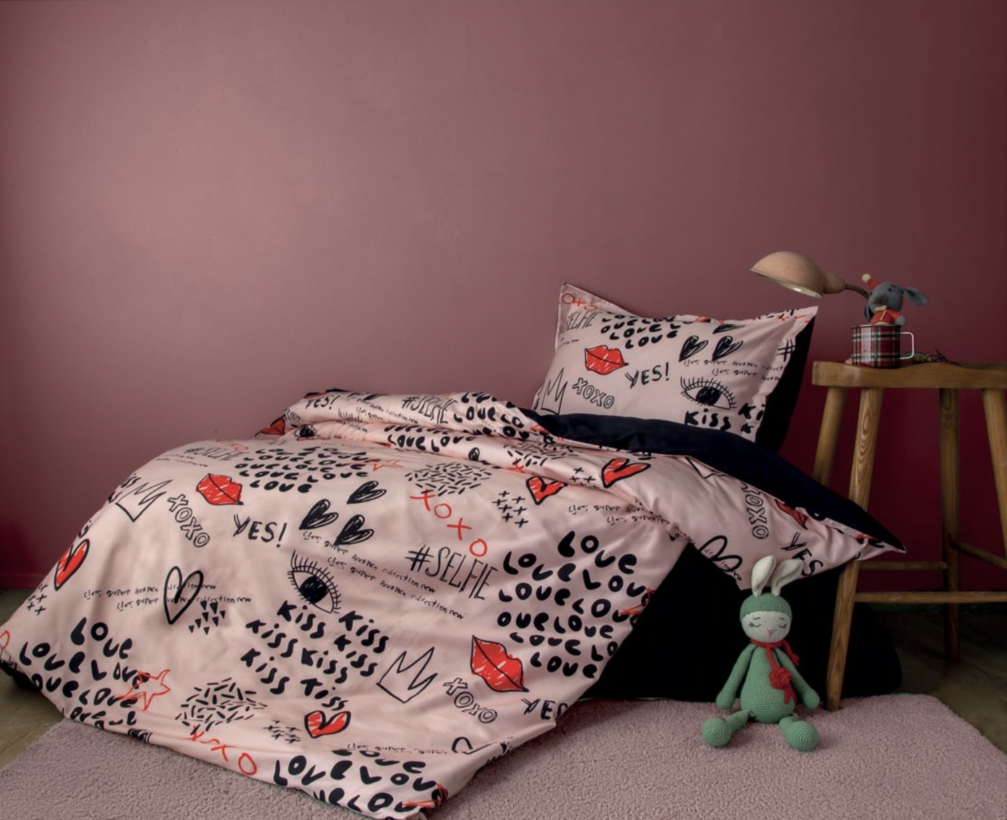 Яскравий комплект постільної білизни на полуторне ліжко Xoxo Issimo Home-copy-1