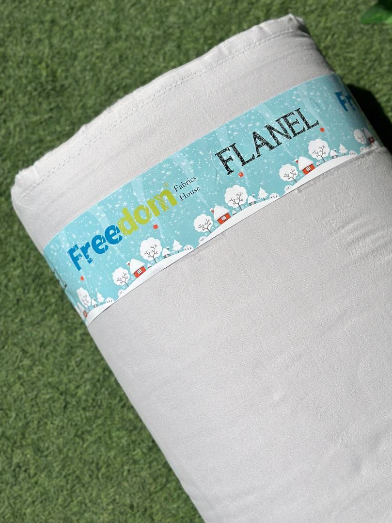 Постільний комплект Фланель преміум Світло сірий однотон