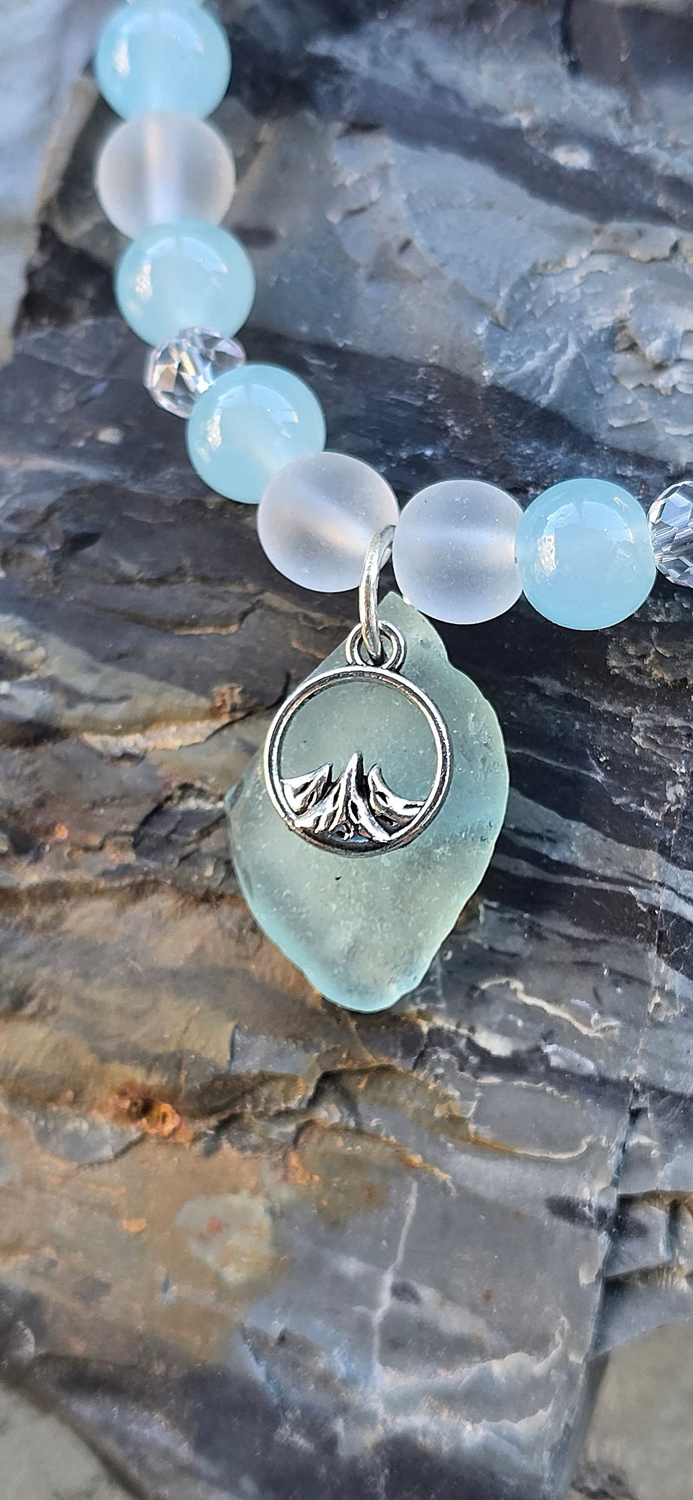 Blue Mountains Sea Glass Bracelet