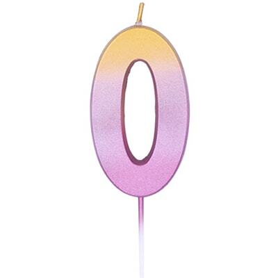 Свічка цифра 0 омбре