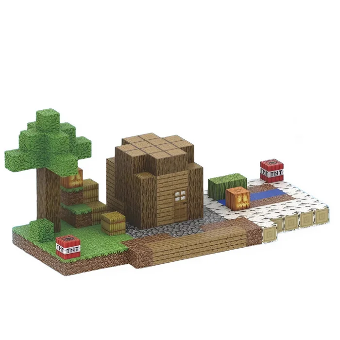 Дерев'яний будинок на узліссі 192 дет. | Дитячій магнітний конструктор в стилі Minecraft