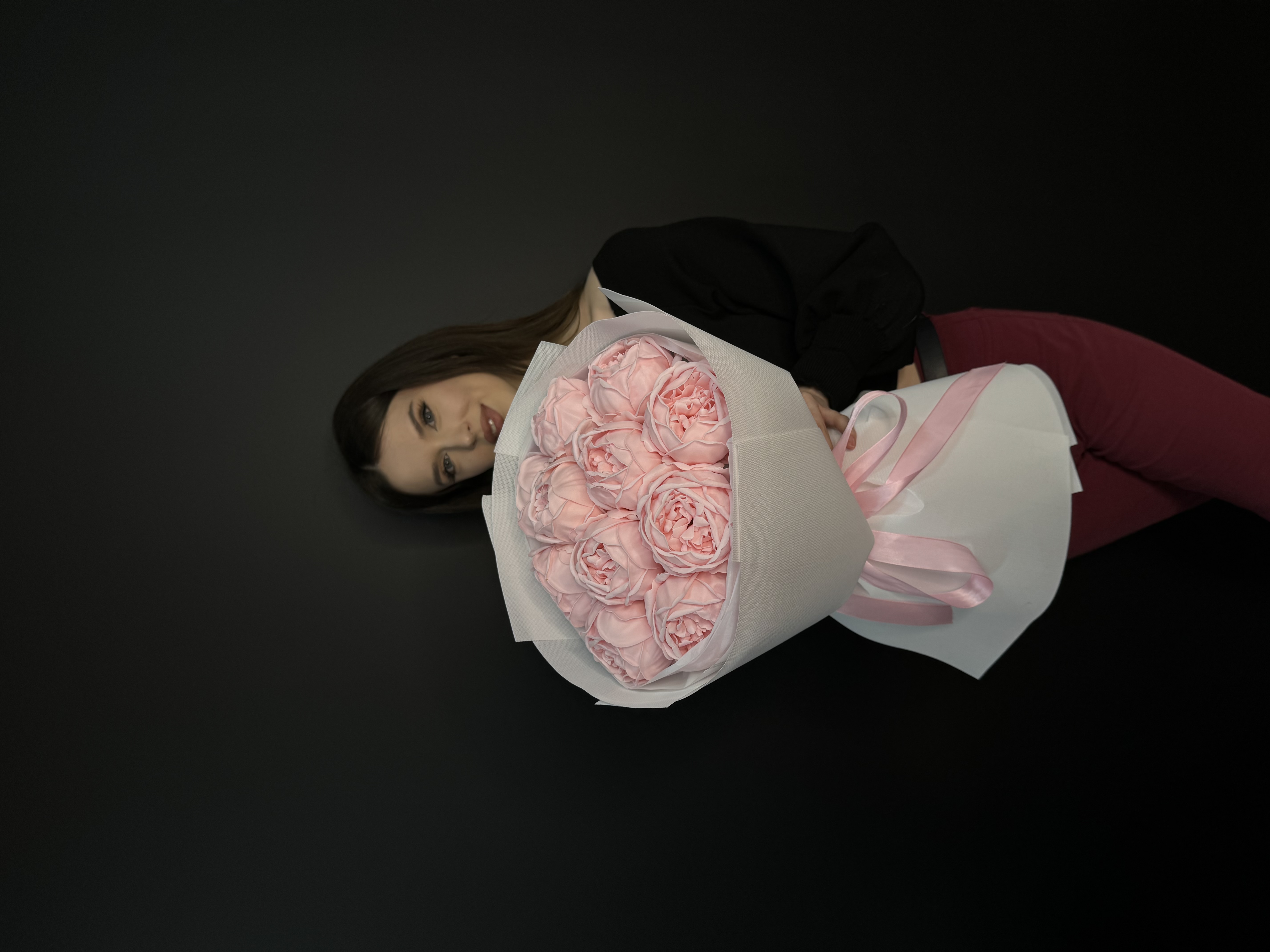 Рожевий букет на 11 півоній💗