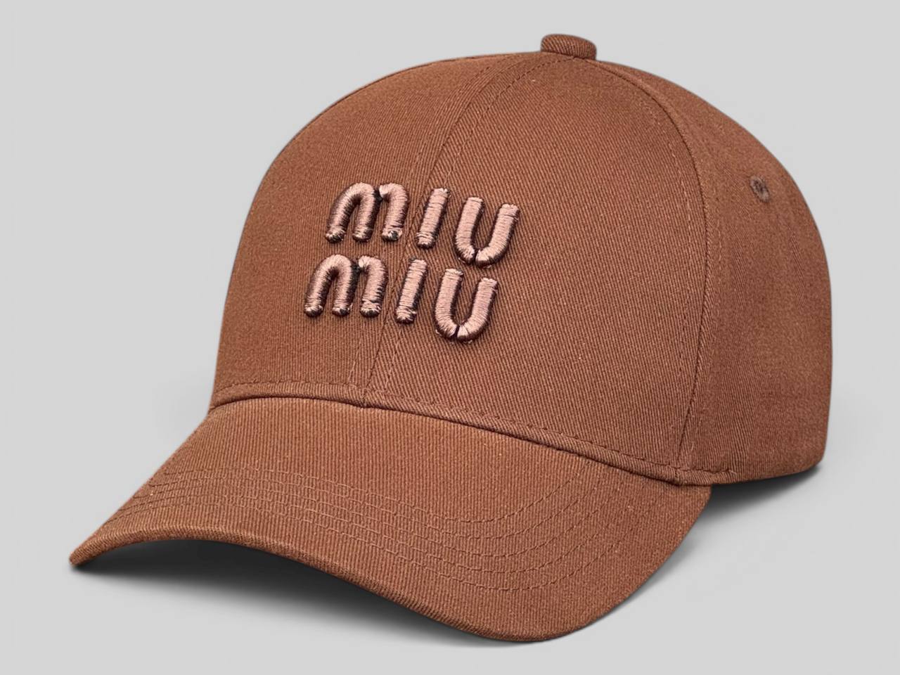 Кепка Бейсболка MIU MIU - МІУ МІУ Коричневий Копія