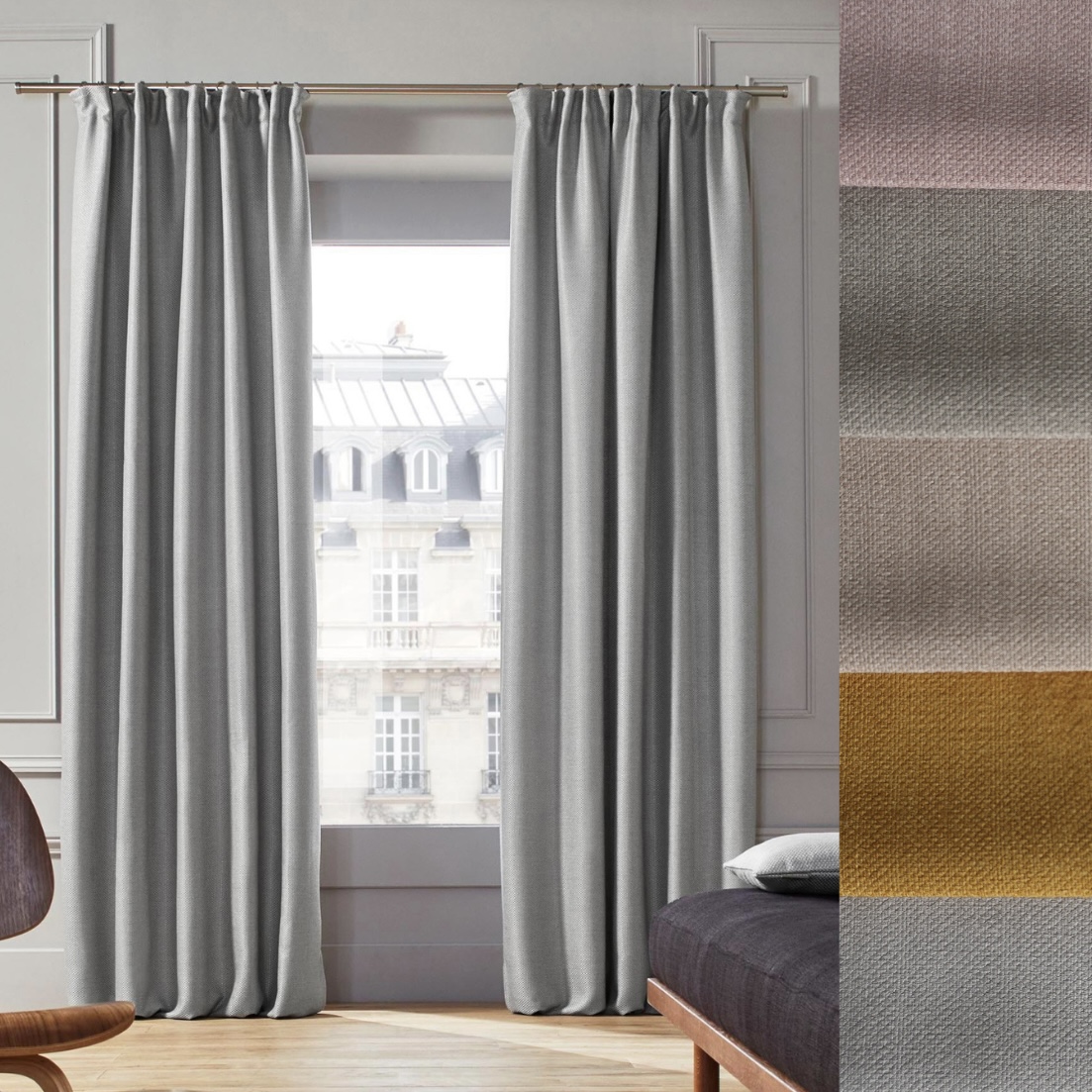 Штори "мішковина" . Ціна за 1мп/пошитих штор