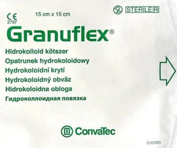 15×15см.Granuflex(грануфлекс) гідроколоїдна пов'язка 1шт.