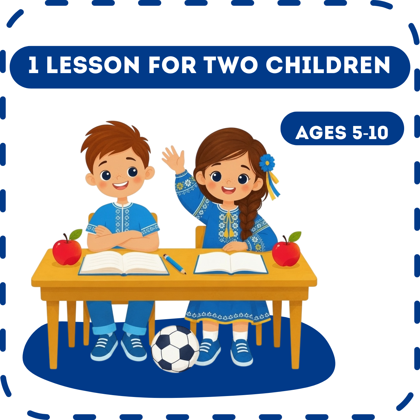1 lesson for two children