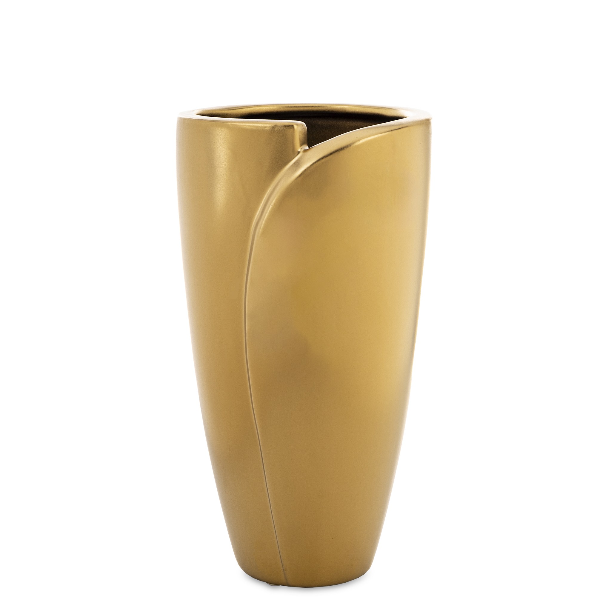 Декоративна ваза золота 24×13×13 см – стильний аксесуар для декору інтер’єру