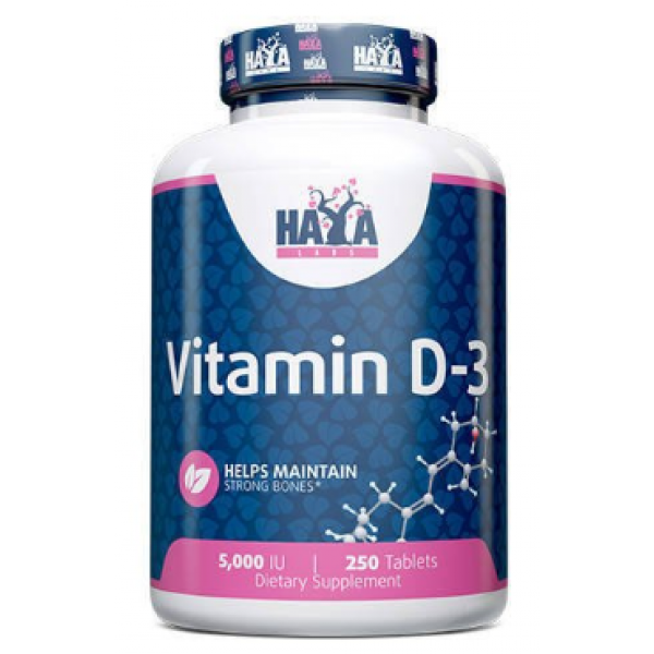 Haya Labs Vitamin D‑3 5000 IU – 250 таблеток