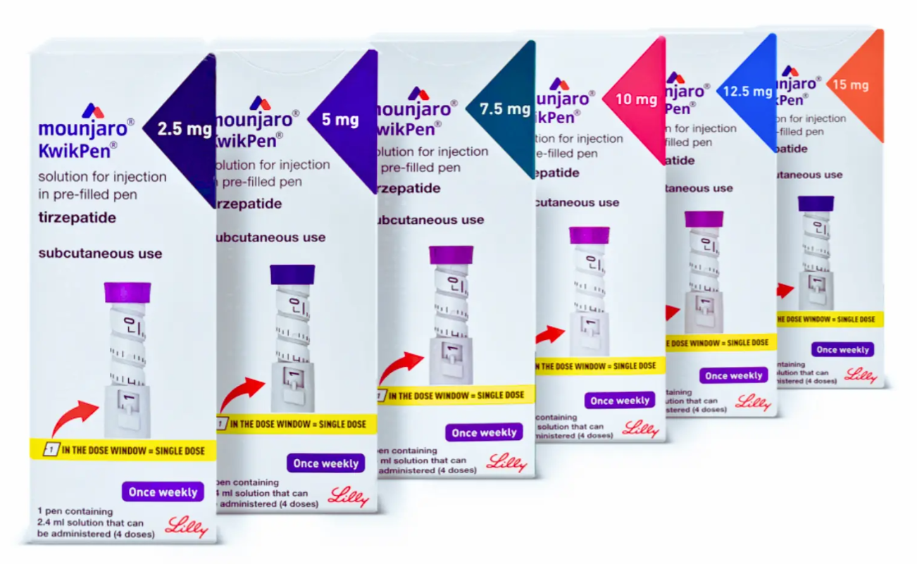 Mounjaro Tirzepatide 2.5mg 5mg 7.5mg 10mg 12.5mg 15mg Мунджаро Тірзепатид