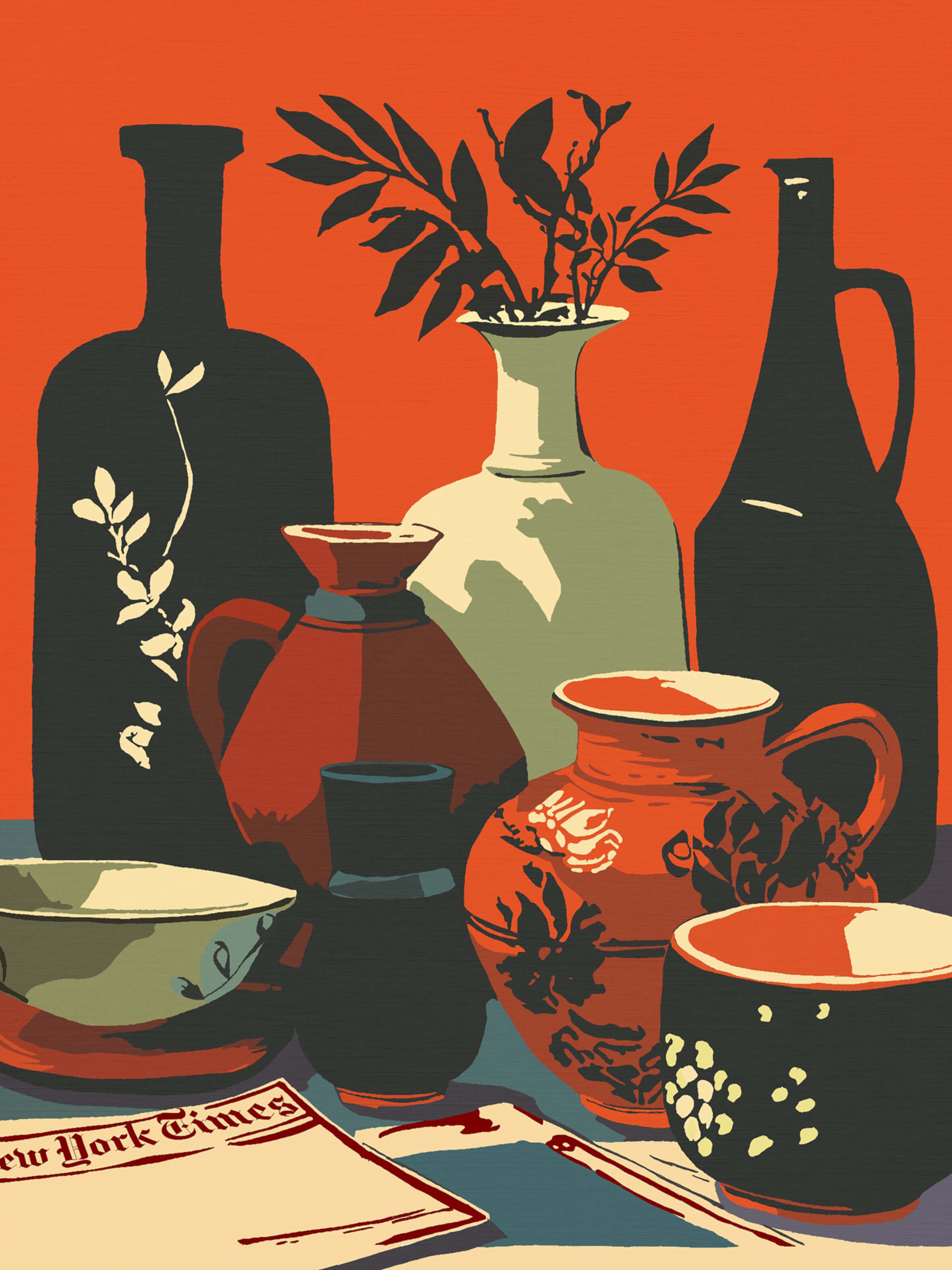 Abstract Still-life XXXV, 80x60 cm, original acrylic painting on canvas