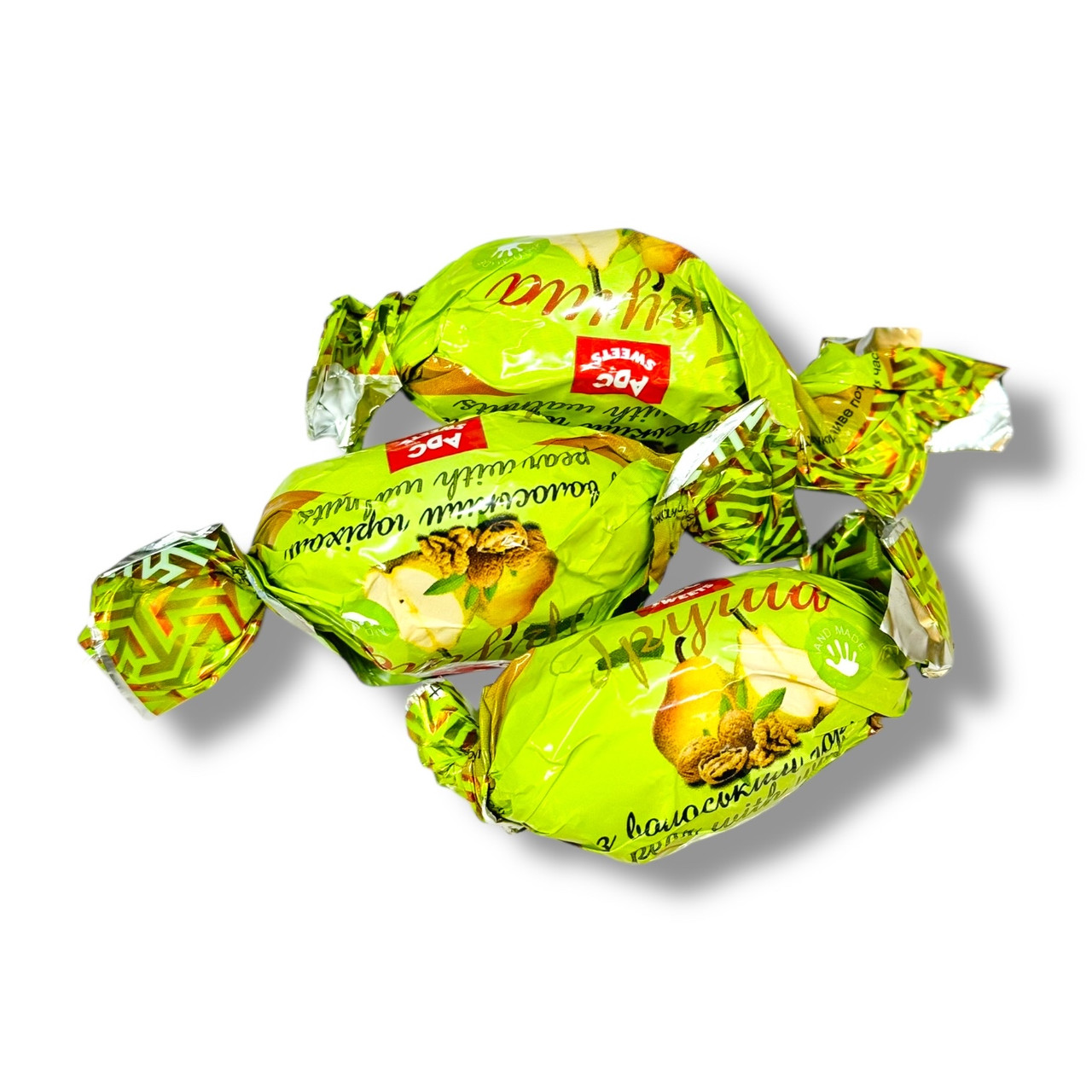Цукерки ADC груша 🍐 з волоським горіхом 0.5кг