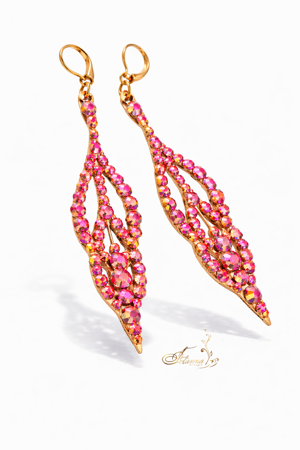 Pink Drop Dance Earrings