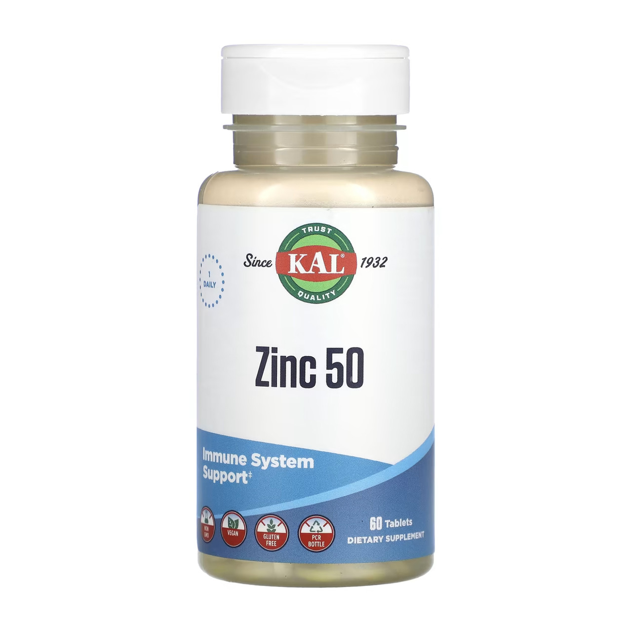 Комплекс хелатного цинку, Zinc 50mg - 60 tabs