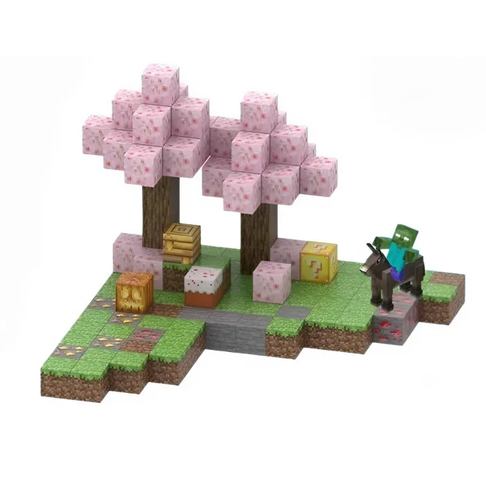 Сакура та Пригоди 128 дет.  | Дитячій магнітний конструктор в стилі Minecraft