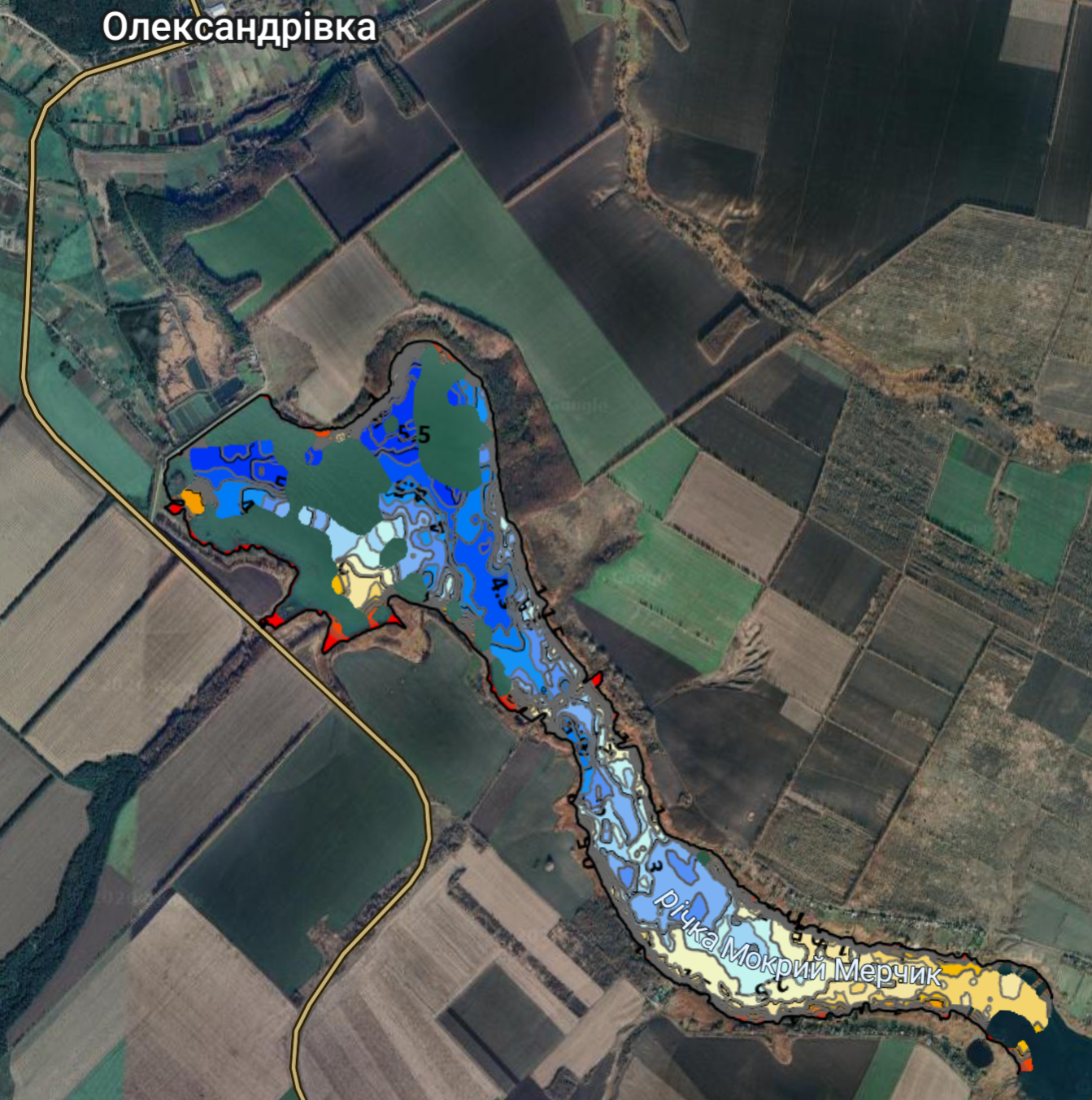 Олександрівське Водосховище р. Мокрий Мерчик