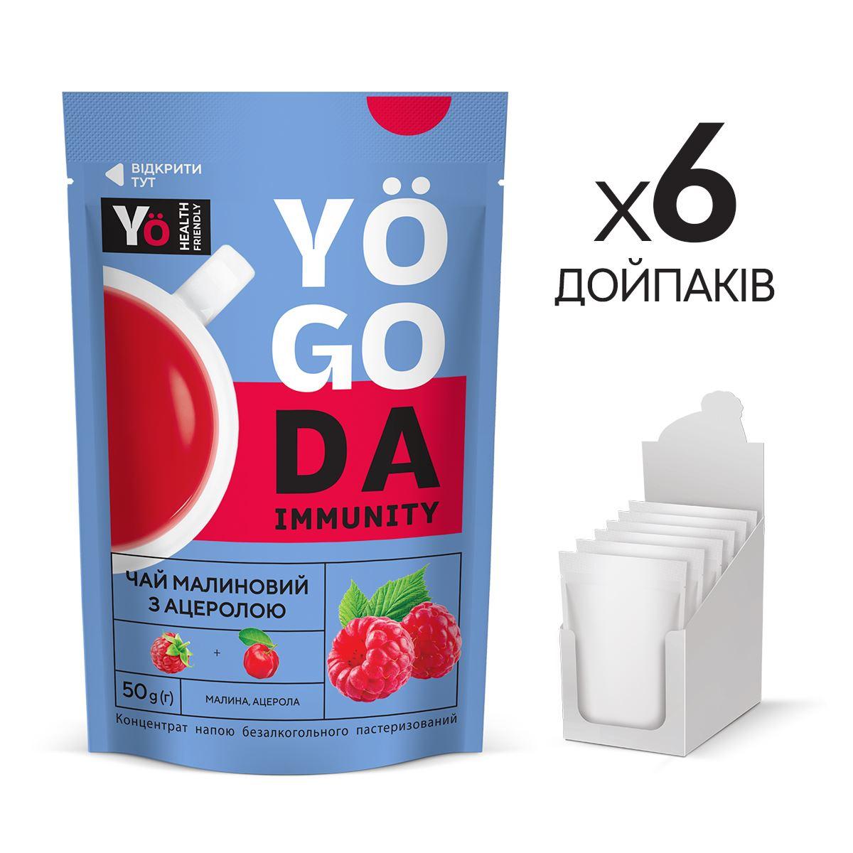 Чай «Малина та ацерола» YOGODA Імунітет ШоуБокс-6