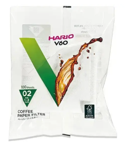 Паперові білі фільтри для пуровера 02 Hario