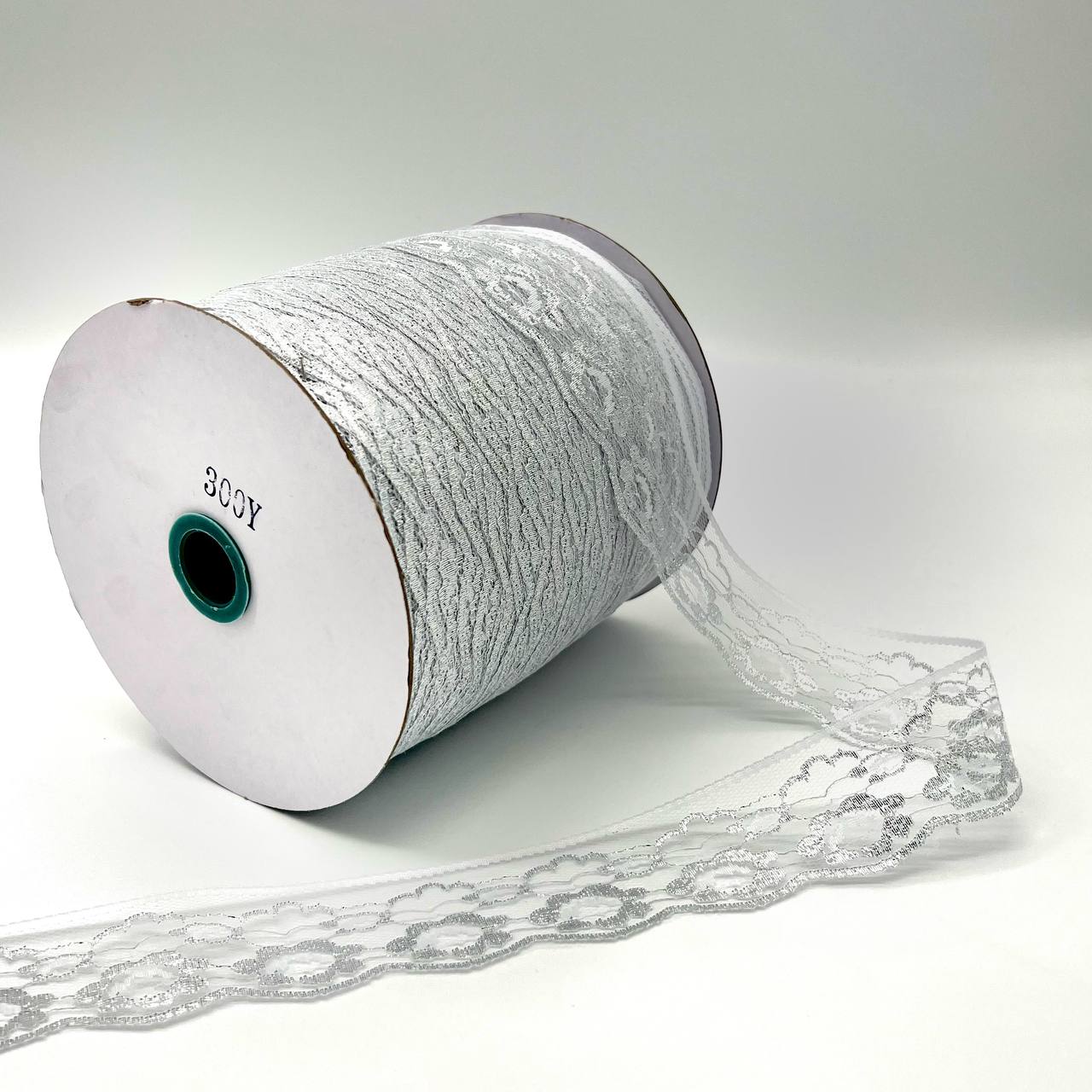 Мереживо ритуальне срібло з люрексом 5см