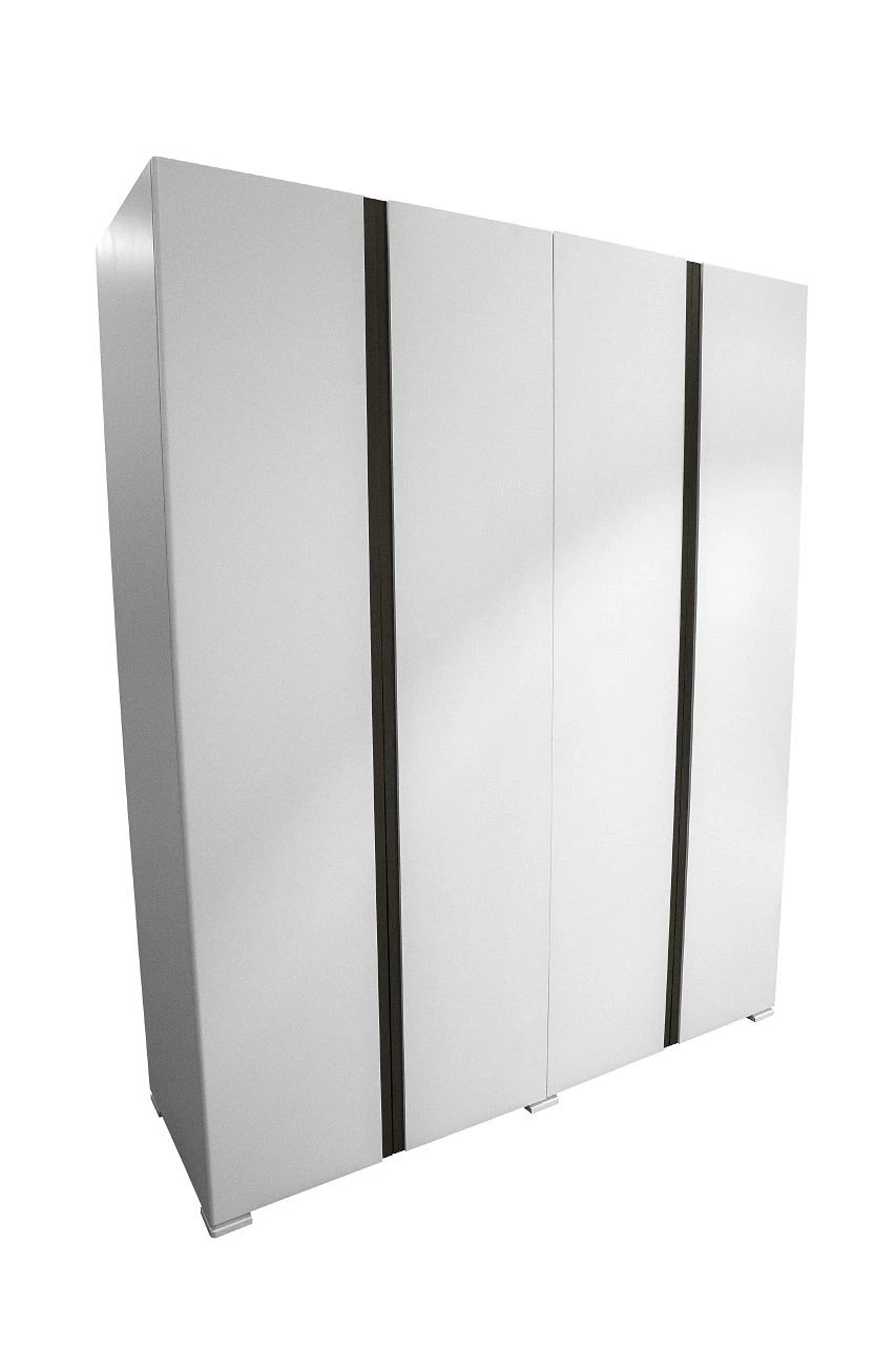 Шафа для одягу 4-дверна Avangard, 186×226×60 см, білий мат