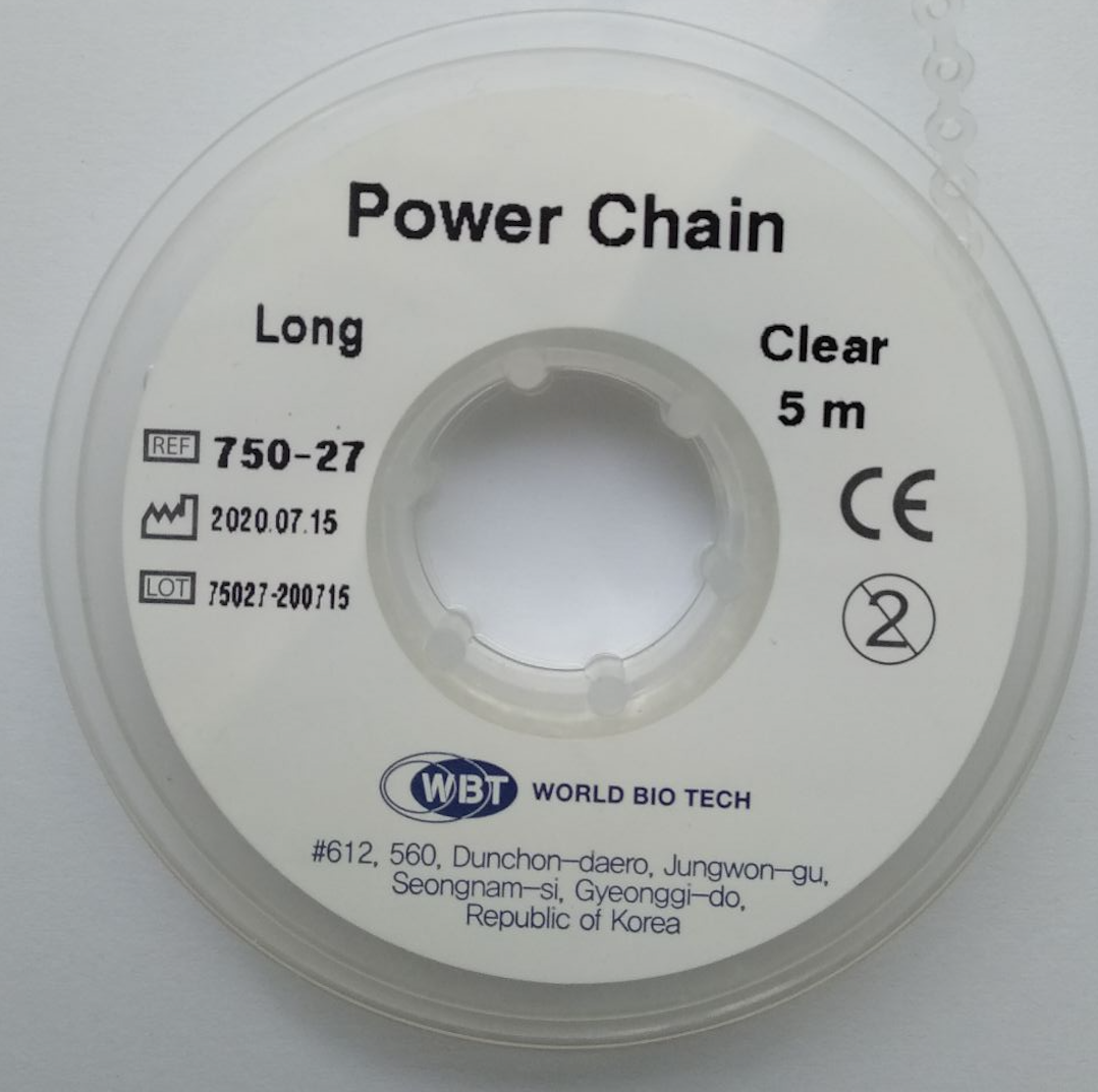 Ортодонтичний еластичний прозорий ланцюжок WBT Long