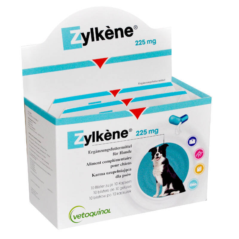 Zylkene 225 мг. (Зілкене) by Vetoquinol - Антистресовий препарат для собак та котів.