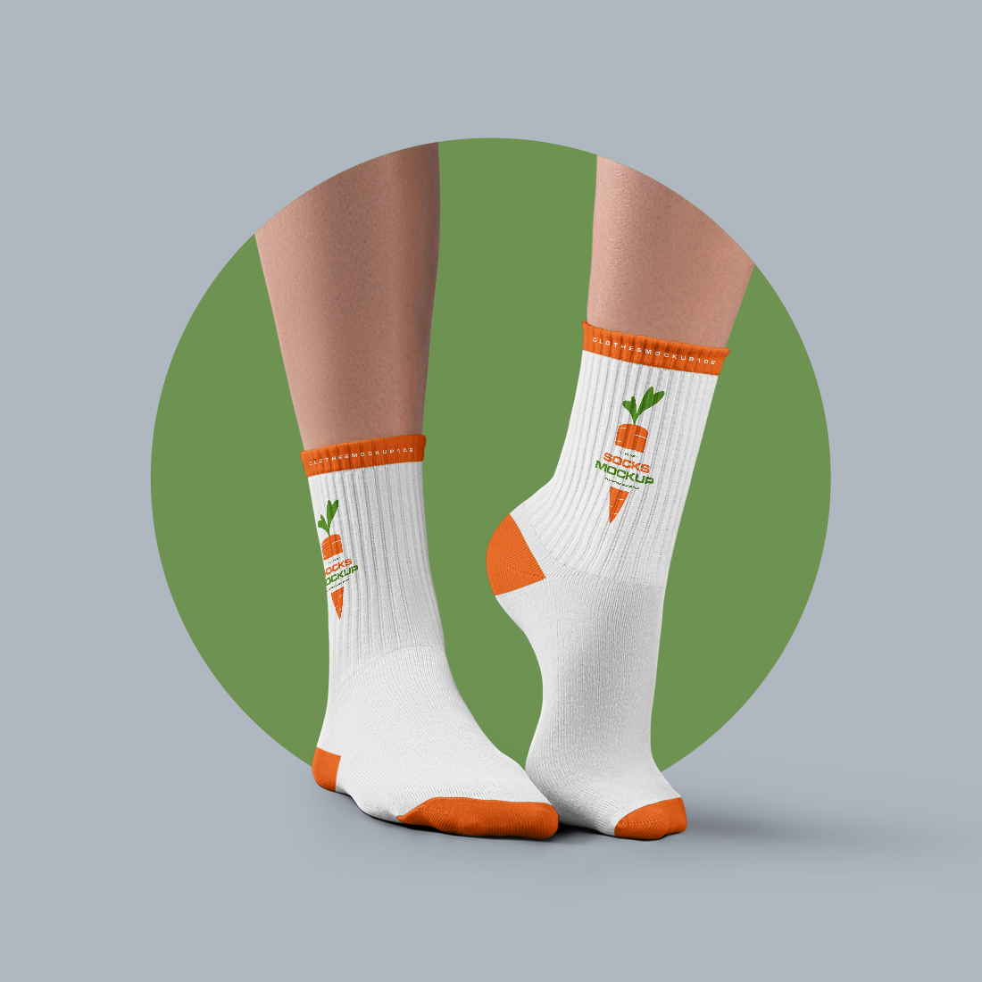 7 Mockups Medium Socks on the Woman Legs