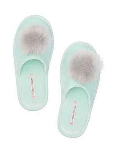 Домашні тапочки Slipper​s Pom-Pom бірюзові