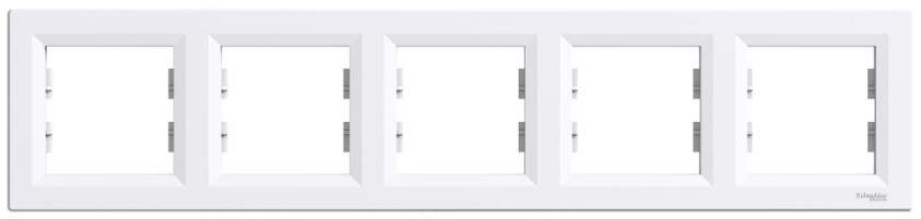 Рамка 5-постова, горизонтальна,  Asfora (6 кольорів)