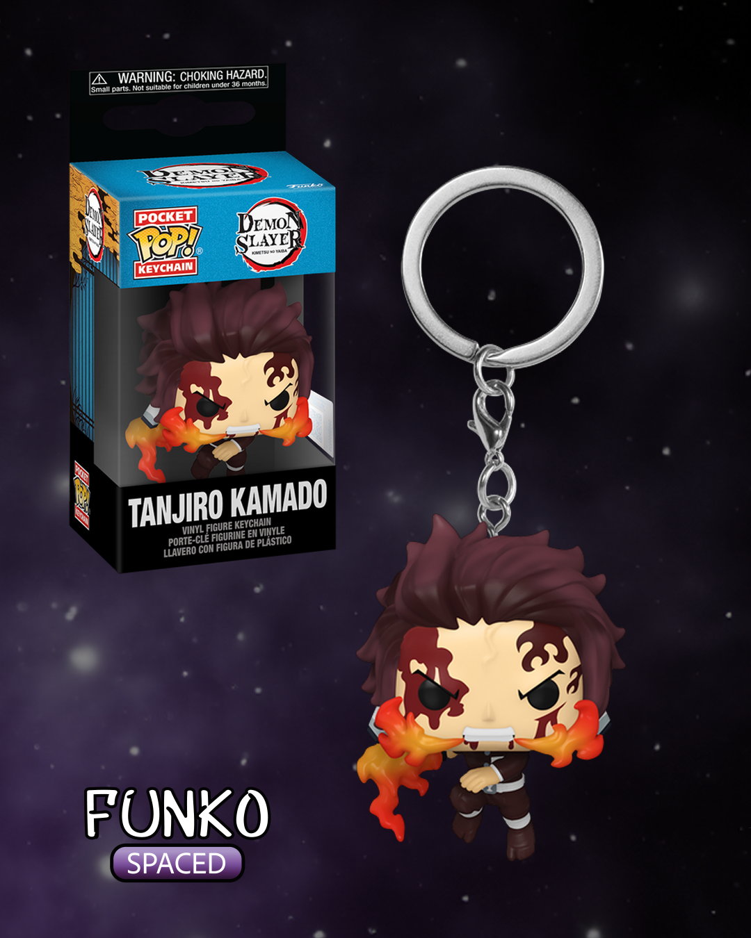 Брелок Funko Pop Keychain Demon Slayer - Tanjiro Kamado | Брелок Фанко Поп Клинок, що знищує демонів - Танджиро Камадо