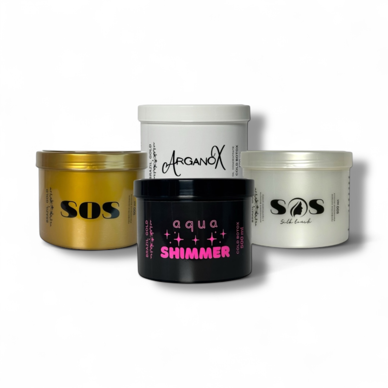 BRAZIL GOLD набір холодних ботоксів для волосся по 500 мл