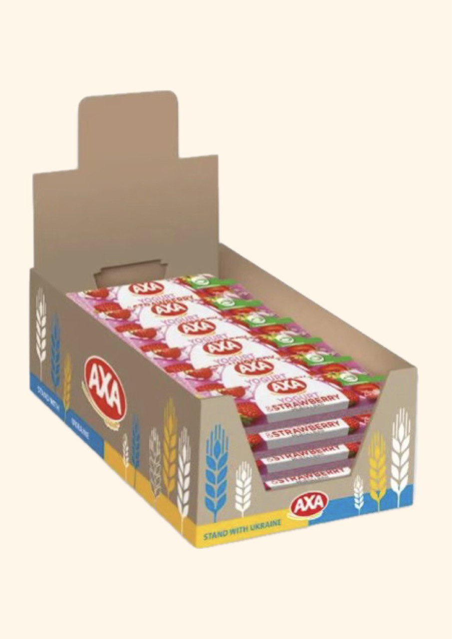 АХА Батончик зі смаком йогурту та з полуницею 25г