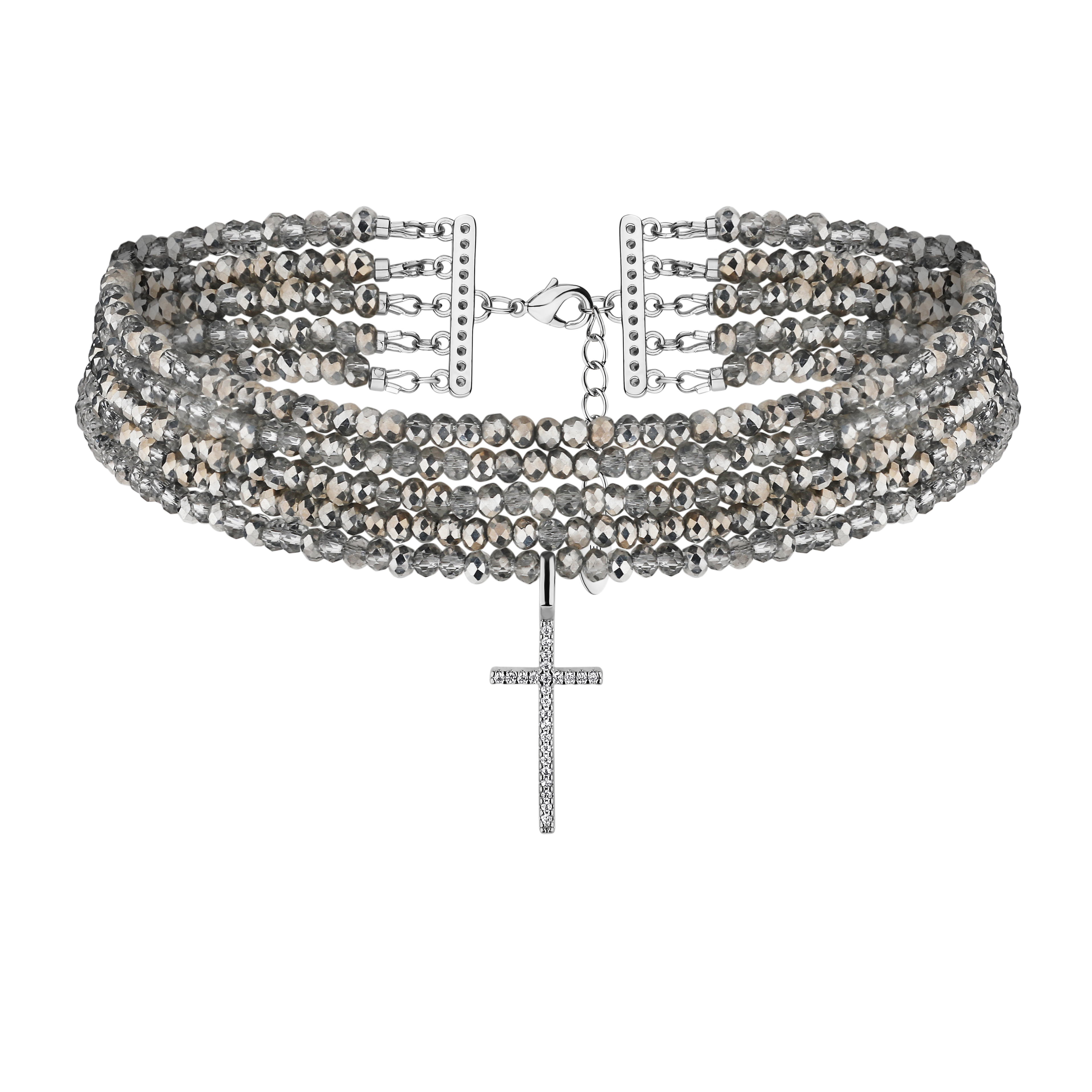 Disco cross silver