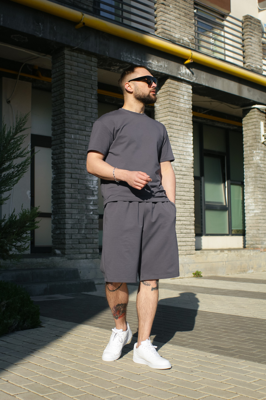 Чоловічий літній костюм футболка + шорти (S/M, L/XL, 2XL/3XL)
